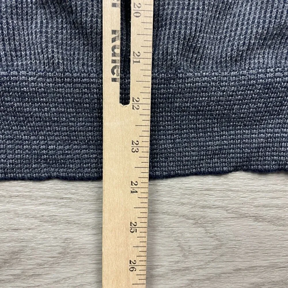 Vintage Polo Ralph Lauren Sweater Mens Medium Gray Merino Wool Shawl Neck Golf
